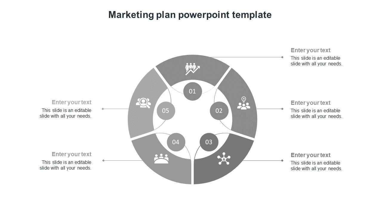 marketing plan powerpoint template-grey